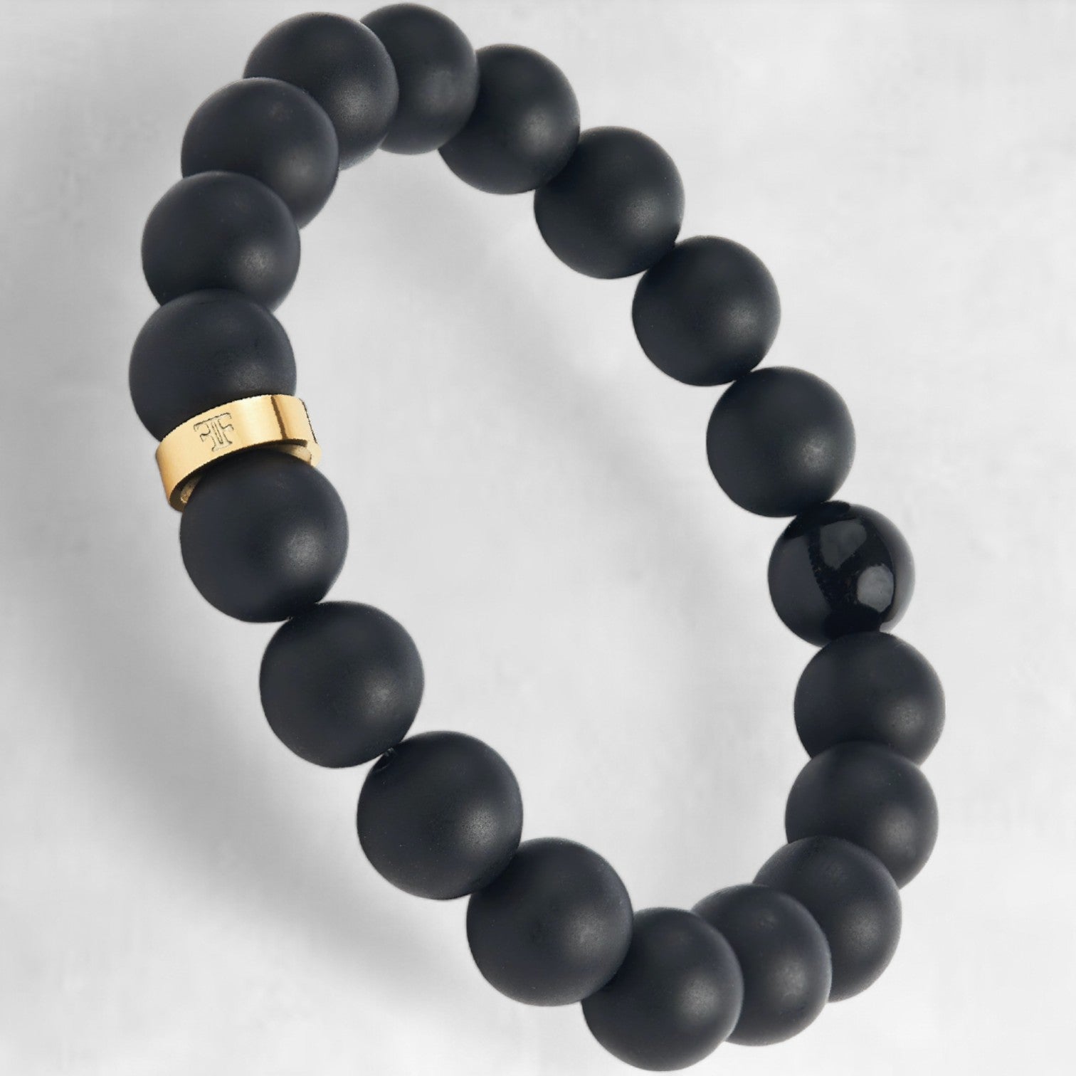 Men's Black Onyx Beaded Bracelet – Forge Foundry