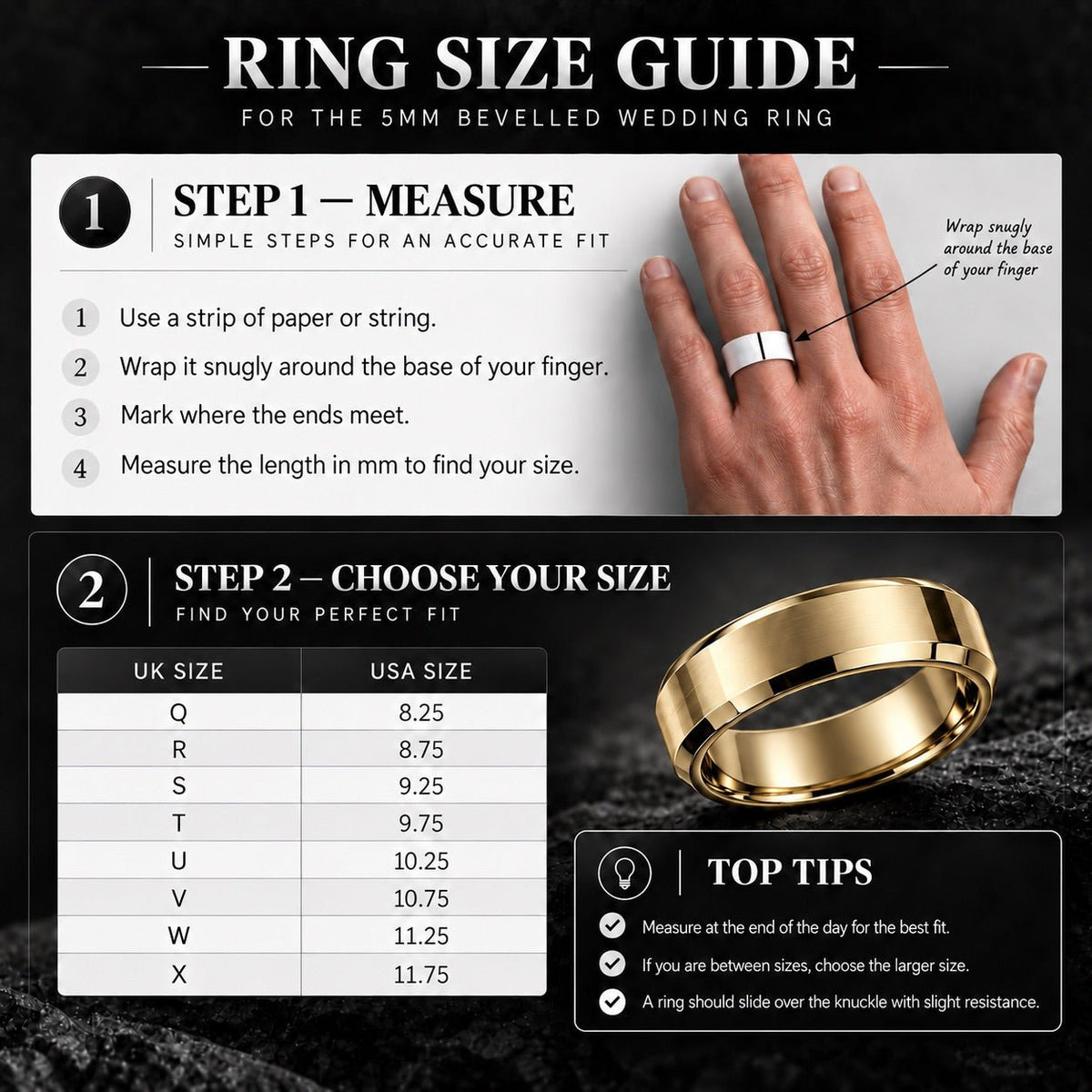 Engravable Men's 5mm Bevelled Titanium Wedding Ring - Forge & FoundryringForge & Foundry