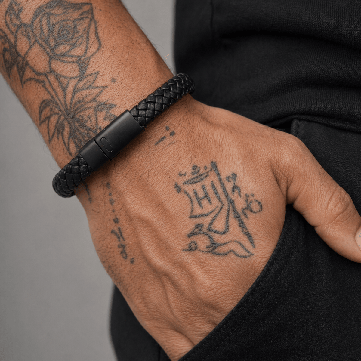Men's leather bracelet - Hanover by Forge & Foundry, view 3