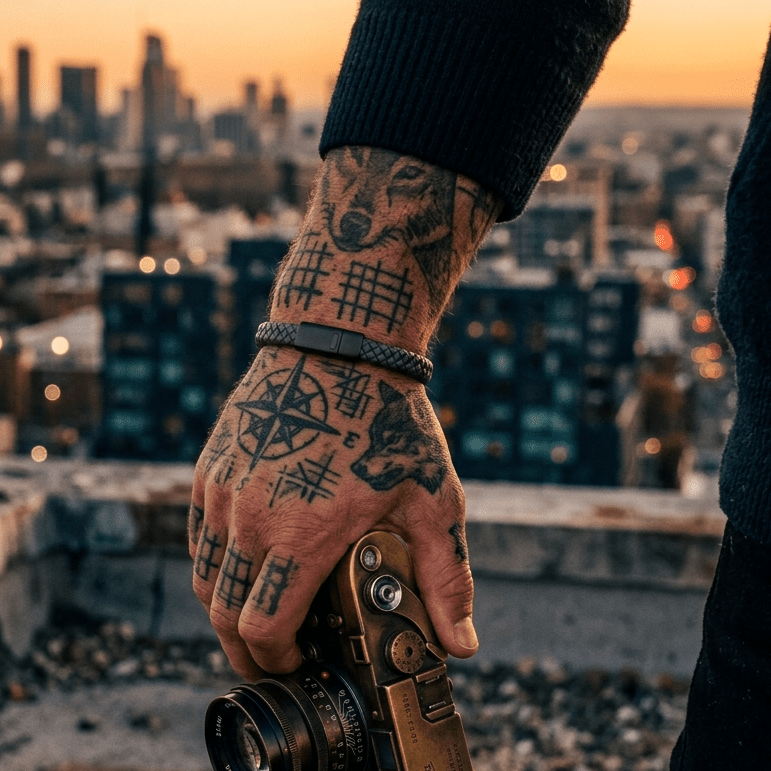 Men's leather bracelet - Hanover by Forge & Foundry, view 6