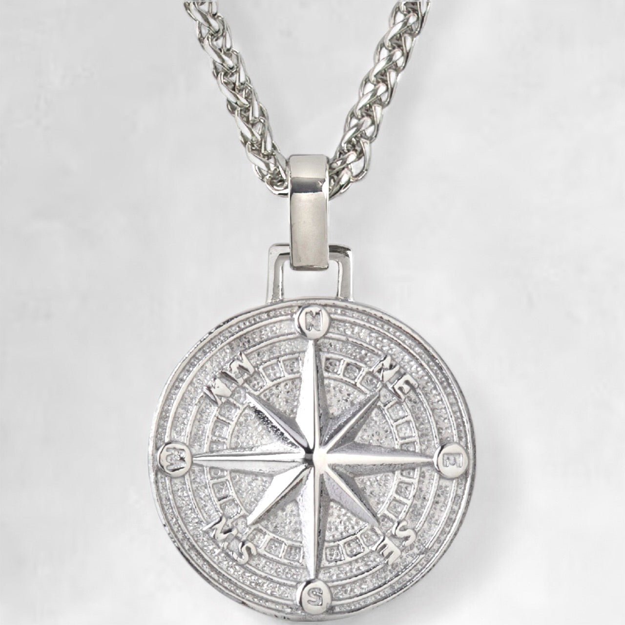 Men's Silver Compass Pendant – Forge & Foundry