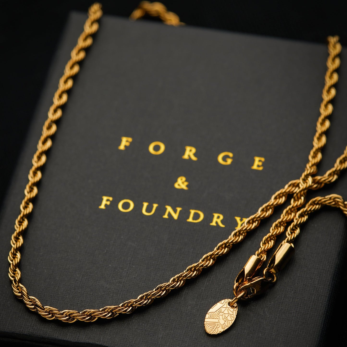 Men's gold rope layering chain necklace