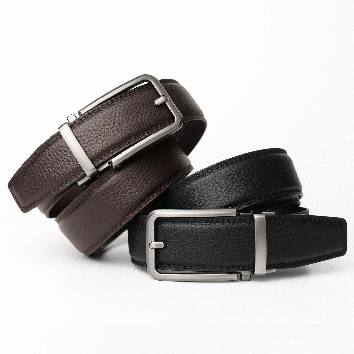 FORGE & FOUNDRY × TEN EMBERS - THE BLACK LEATHER RATCHET BELT