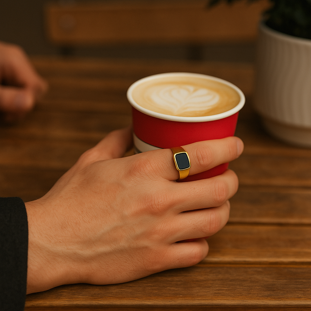 GOLD SIGNUM [ONYX SIGNET RING]
