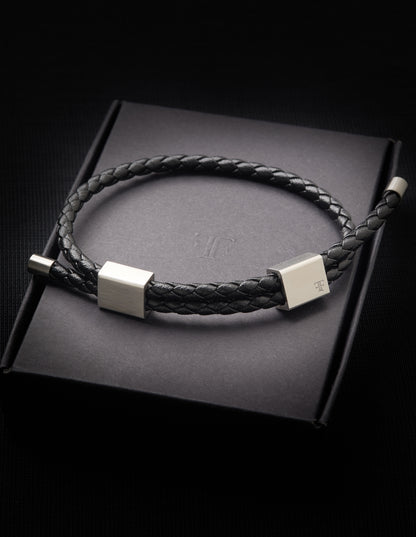 Leather Bracelet "DRAPERS" (Double Clasp)
