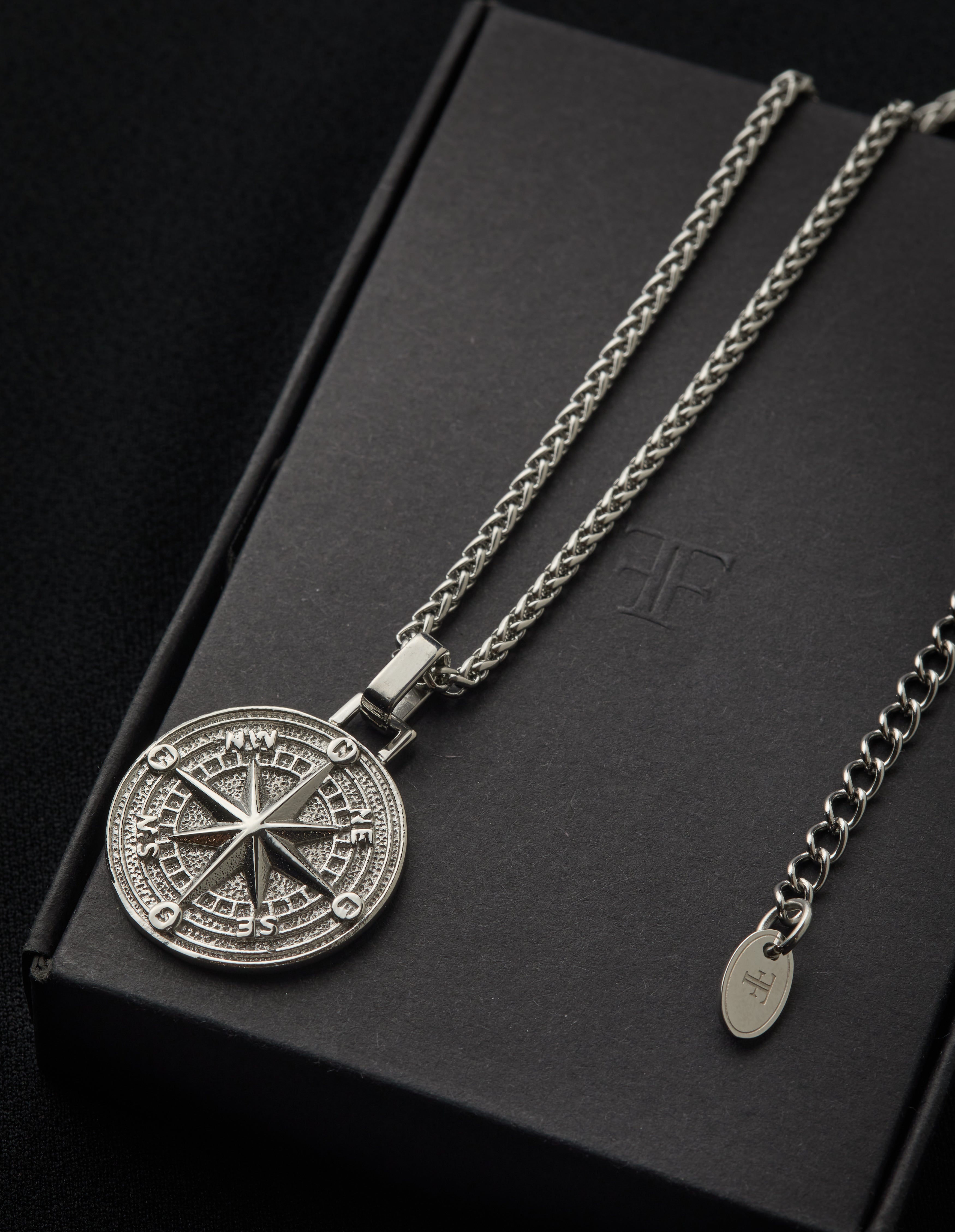 Stainless Steel Compass Necklaces | Layered Stainless Steel Necklaces - Necklaces  Men - Aliexpress