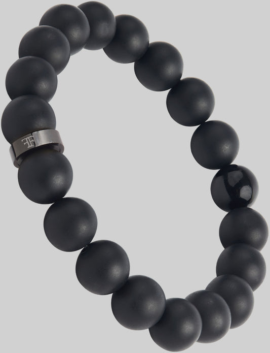 10mm Onyx Bead Bracelet "ANDALUS" - Black