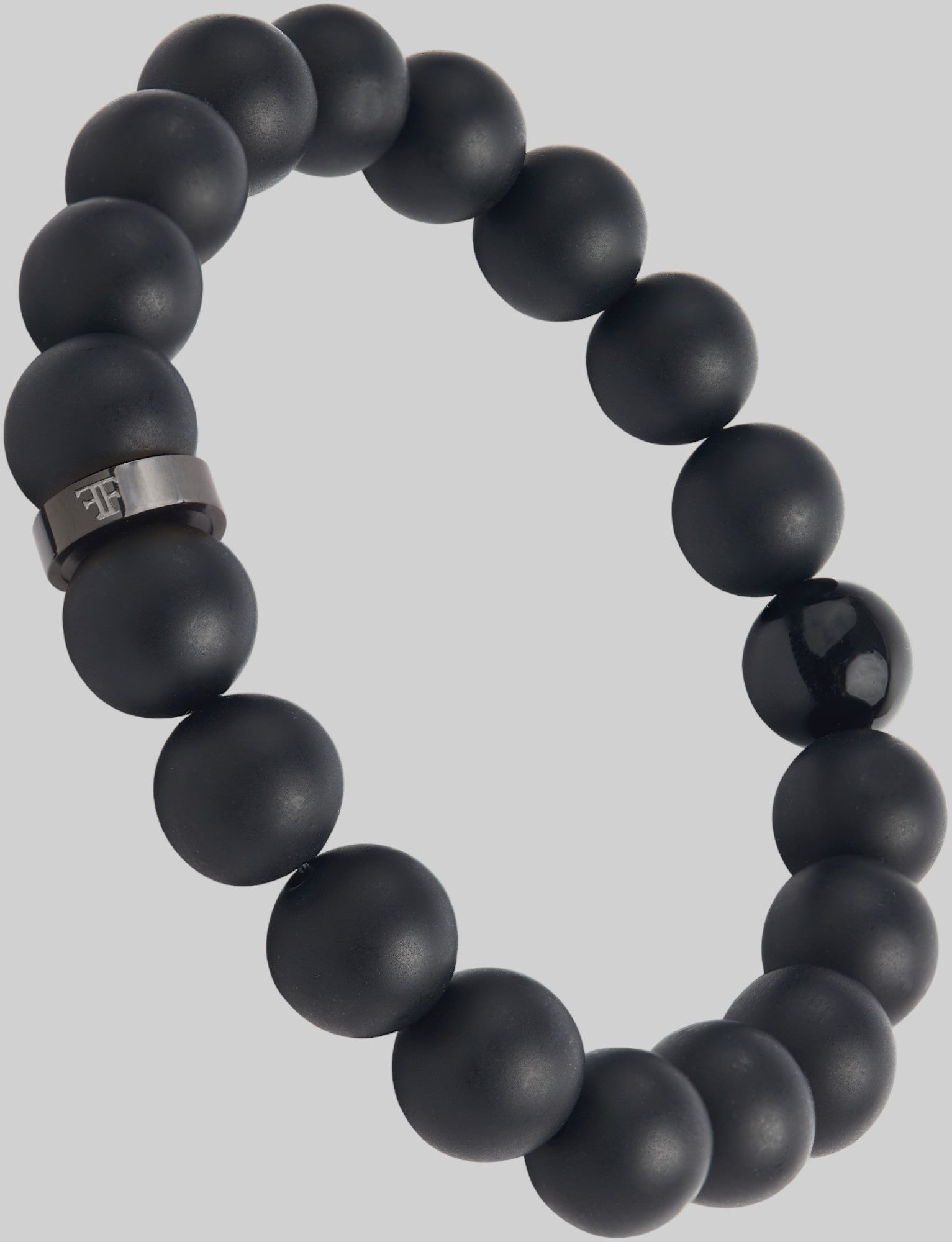 men's 10mm black onyx matte bead bracelet