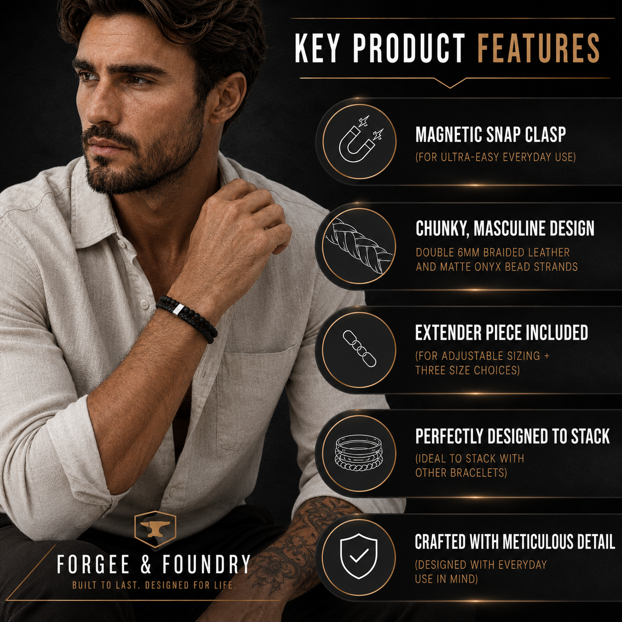 VALEN [LEATHER & BEAD]