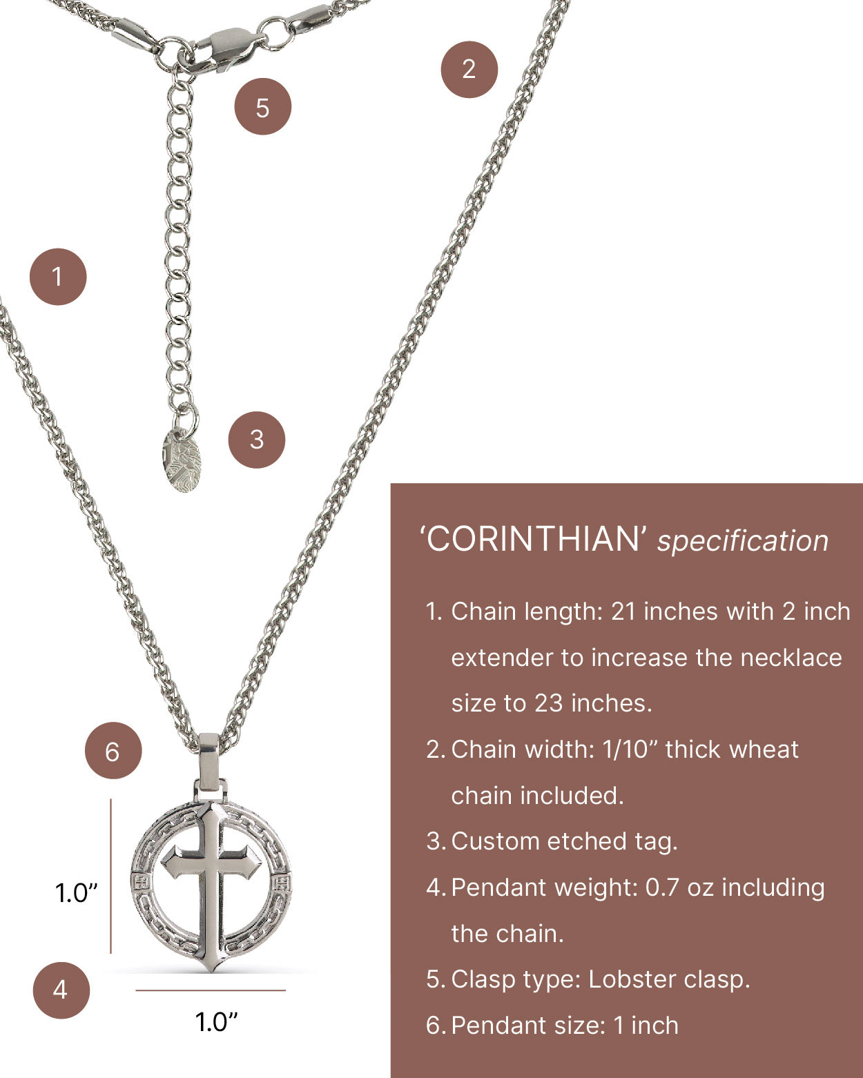 Cross Pendant "CORINTHIAN"