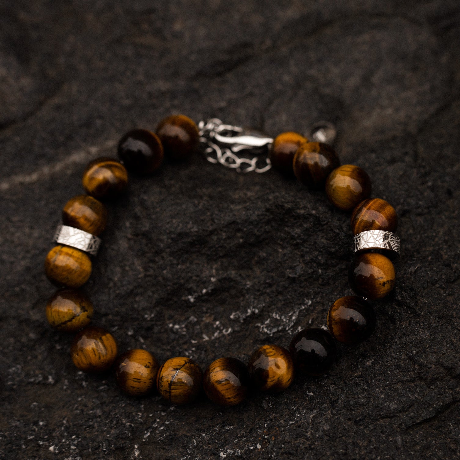 Men's 10mm Tiger's Eye Bead Bracelet 