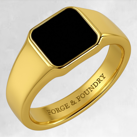 GOLD SIGNUM [ONYX SIGNET RING]