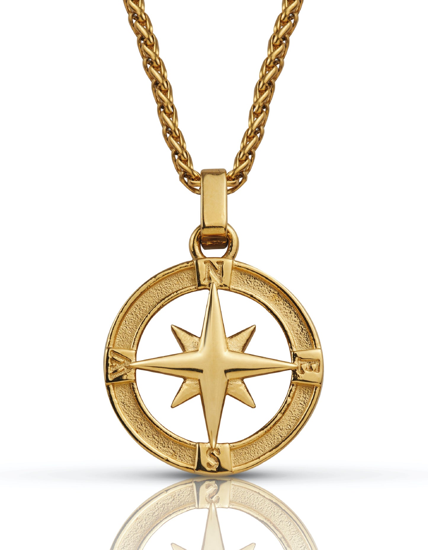 18K Gold North Star Pendant and Layering Chain Collection