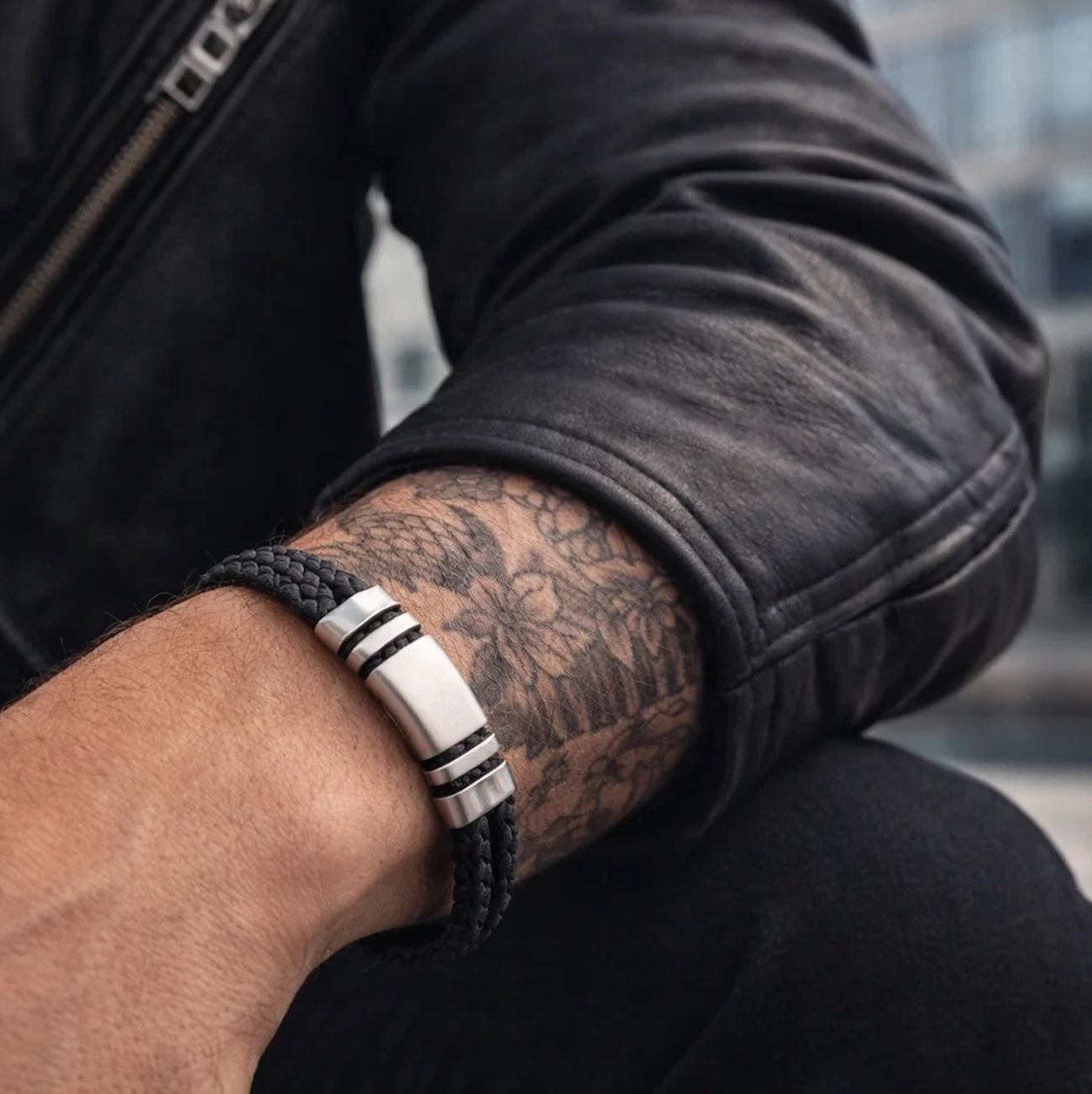 NAVARRO [DOUBLE LEATHER - SILVER]