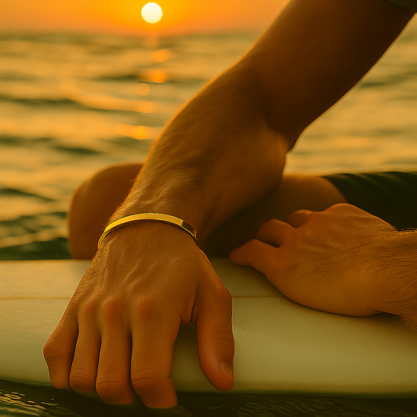 RAVICK [6MM ADJUSTABLE 18K GOLD-PLATED TITANIUM CUFF - PERSONALIZED]