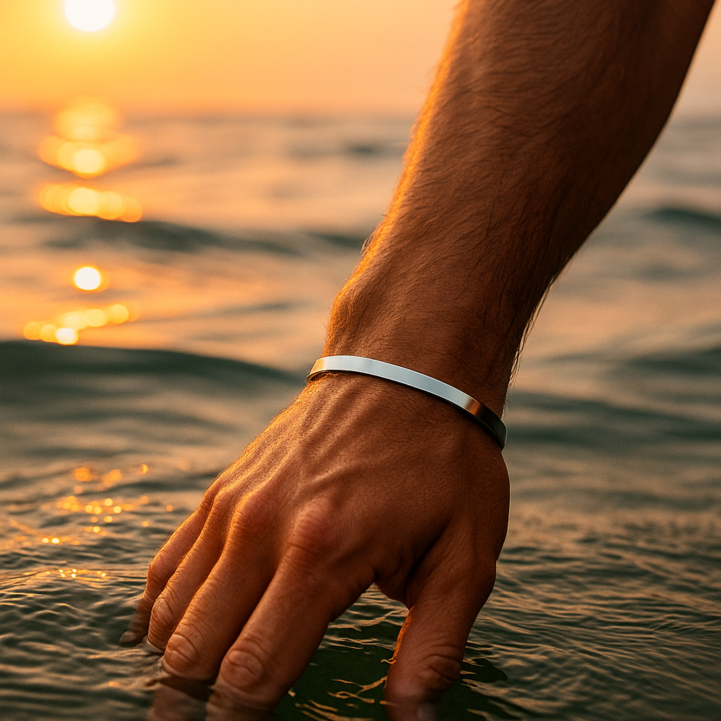 RAVICK [6MM ADJUSTABLE TITANIUM CUFF - PERSONALIZED]