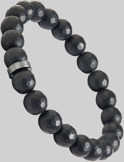 Men's Black Onyx Stone Bracelet - Main image