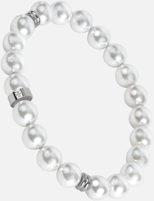 8mm Shell Pearl Bracelet "MARLOW" - Silver