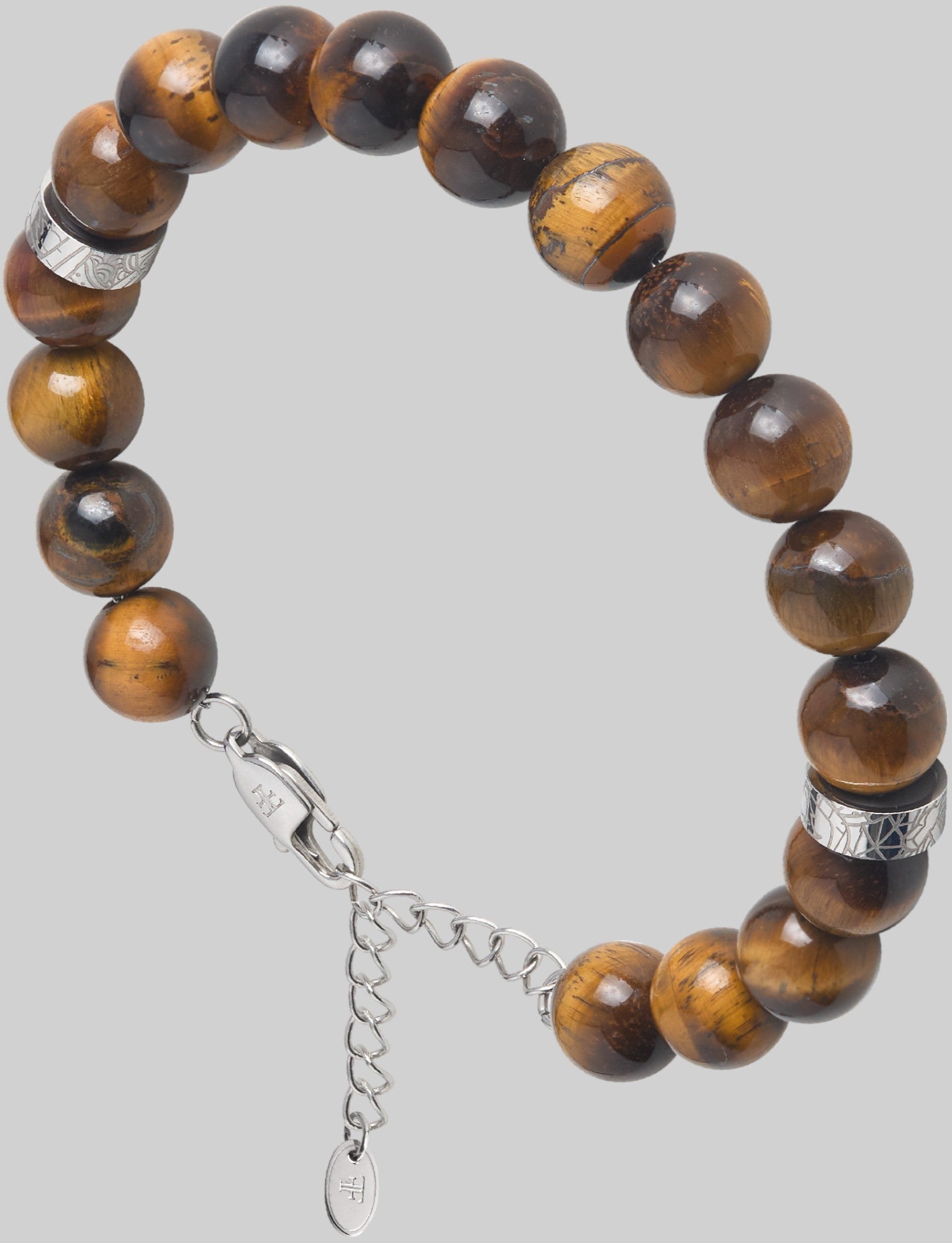 Men's tiger eye bead stone bracelet