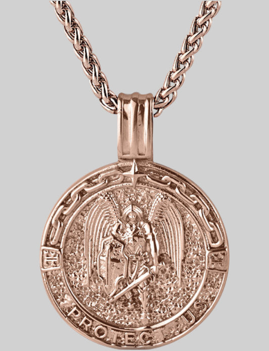 Saint Michael Pendant "Guardian" Rose Gold