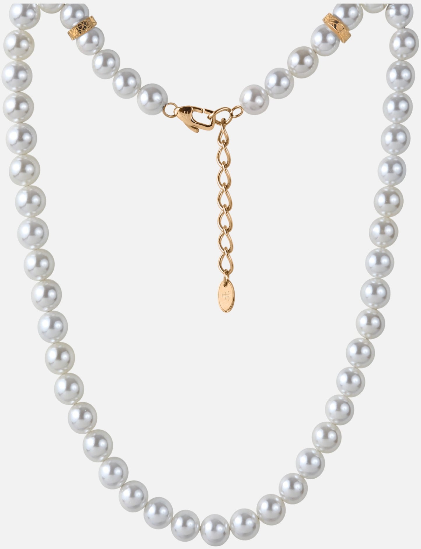 10mm Shell Pearl Necklace "FORTIER" - Gold
