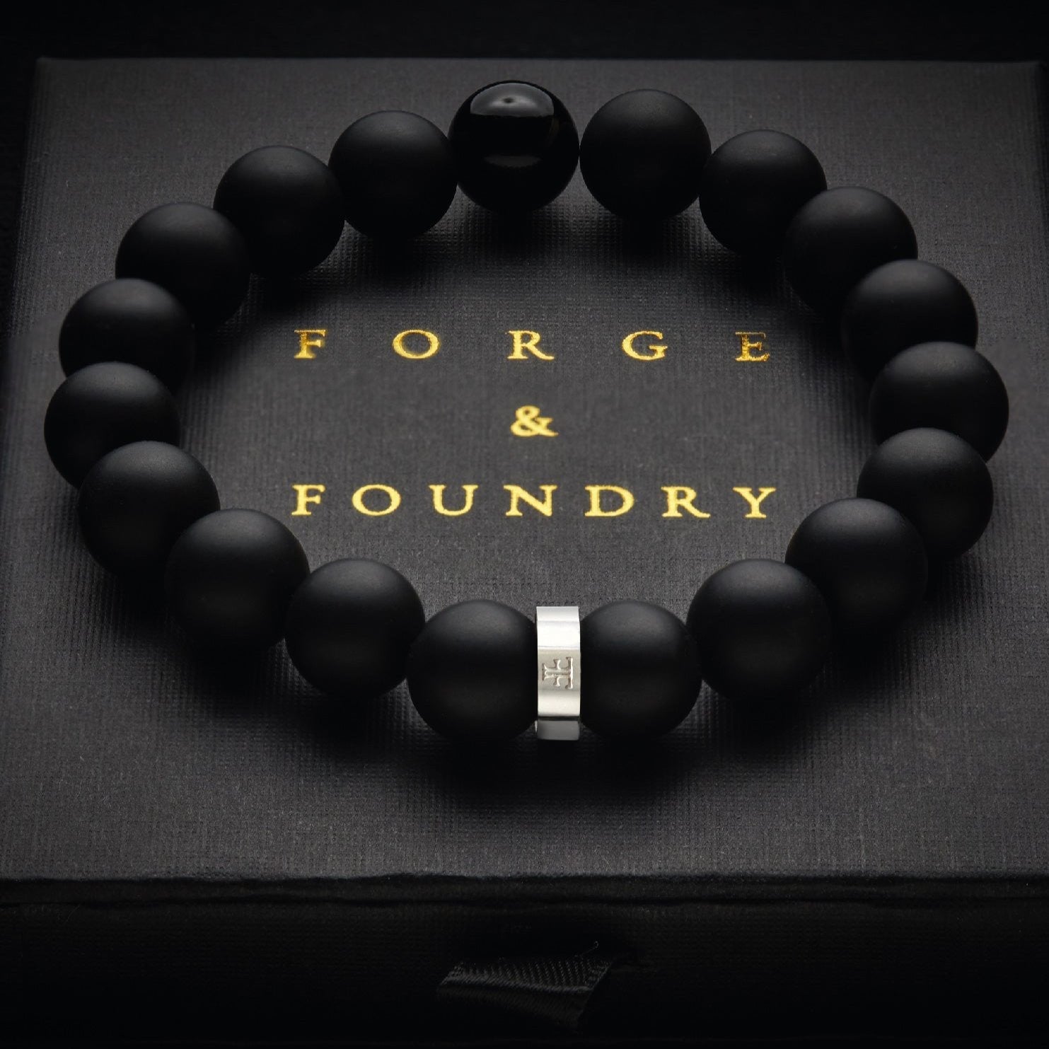 ANDALUS [10MM ONYX BEAD - SILVER] - Forge & FoundryBeadForge & Foundry