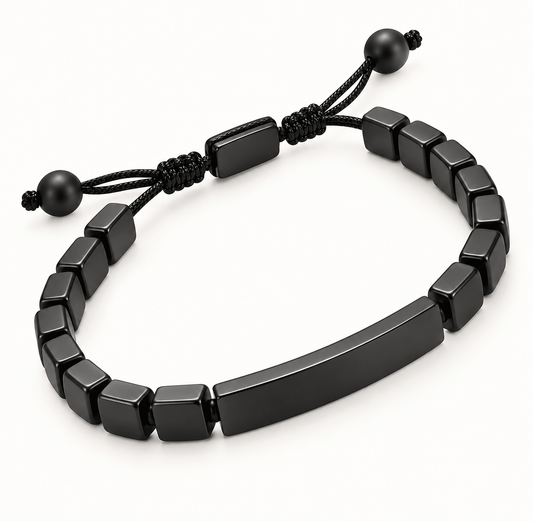 BLACK HEMATITE BRACELET - Forge & FoundryPersonalisedForge & Foundry
