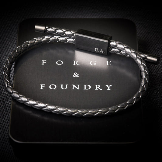DRAPERS [TWISTED LEATHER - BLACK - PERSONALIZED] - Forge & FoundryLeatherForge & Foundry