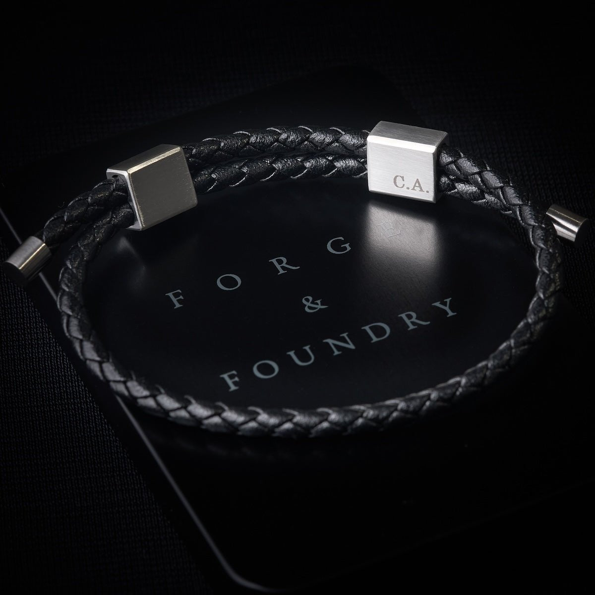 DRAPERS [TWISTED LEATHER - SILVER - PERSONALIZED] - Forge & FoundryLeatherForge & Foundry