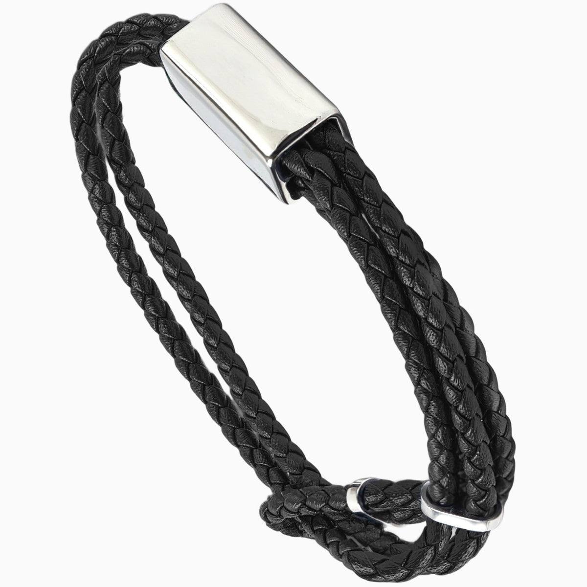 DRAYTON [TWISTED LEATHER - BLACK/SILVER] - Forge & FoundryLeatherForge & Foundry