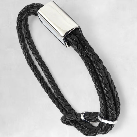 DRAYTON [TWISTED LEATHER - SILVER] - Forge & FoundryLeatherForge & Foundry