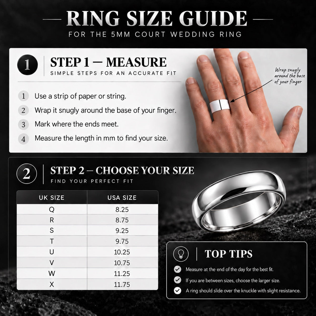 Engravable Men's 5mm Court Titanium Wedding Ring - Forge & FoundryringForge & Foundry