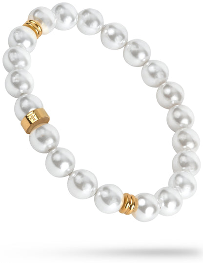 8mm Gold Pearl Necklace and Bracelet Collection
