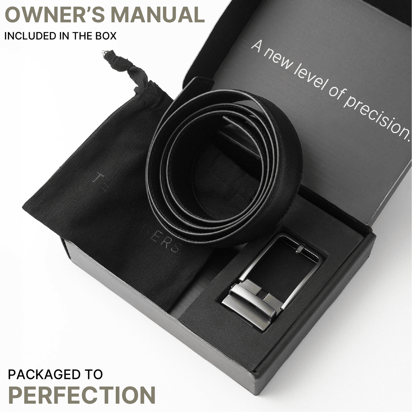 FORGE & FOUNDRY × TEN EMBERS - THE BLACK LEATHER RATCHET BELT - Forge & FoundryLeatherForge & Foundry