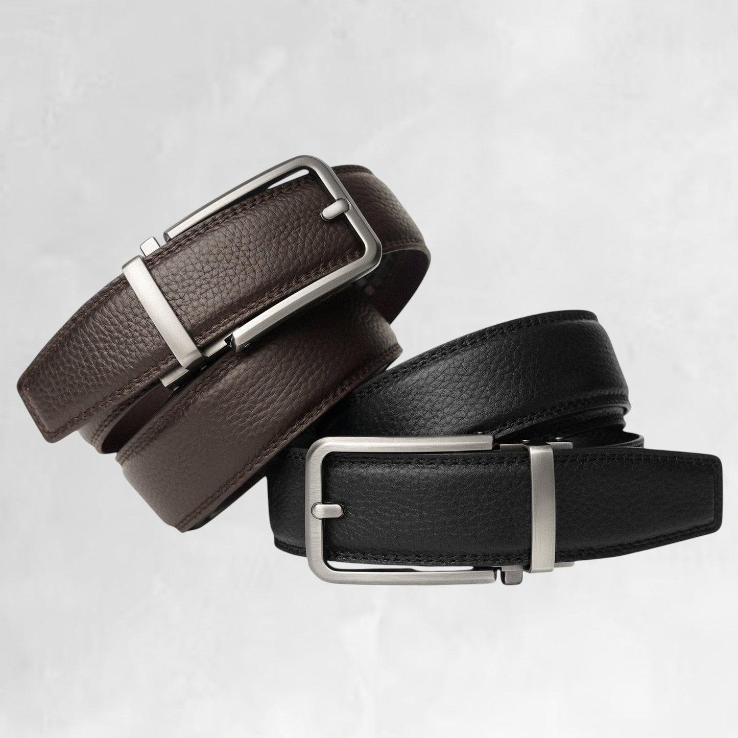 FORGE & FOUNDRY × TEN EMBERS - THE BLACK LEATHER RATCHET BELT - Forge & FoundryLeatherForge & Foundry