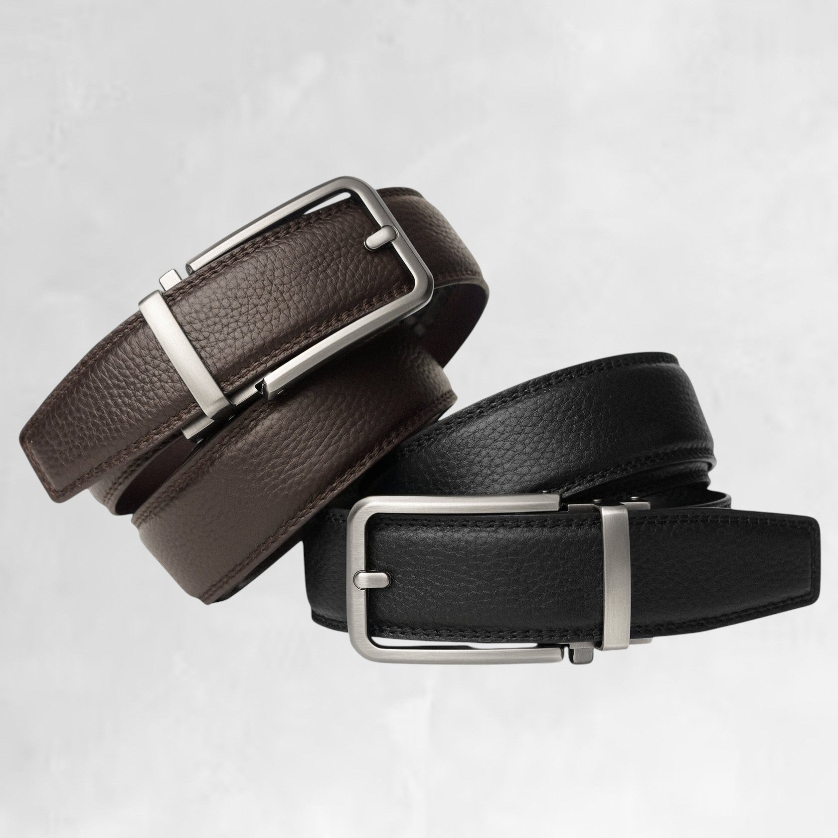 FORGE & FOUNDRY × TEN EMBERS - THE BLACK LEATHER RATCHET BELT - Forge & FoundryLeatherForge & Foundry
