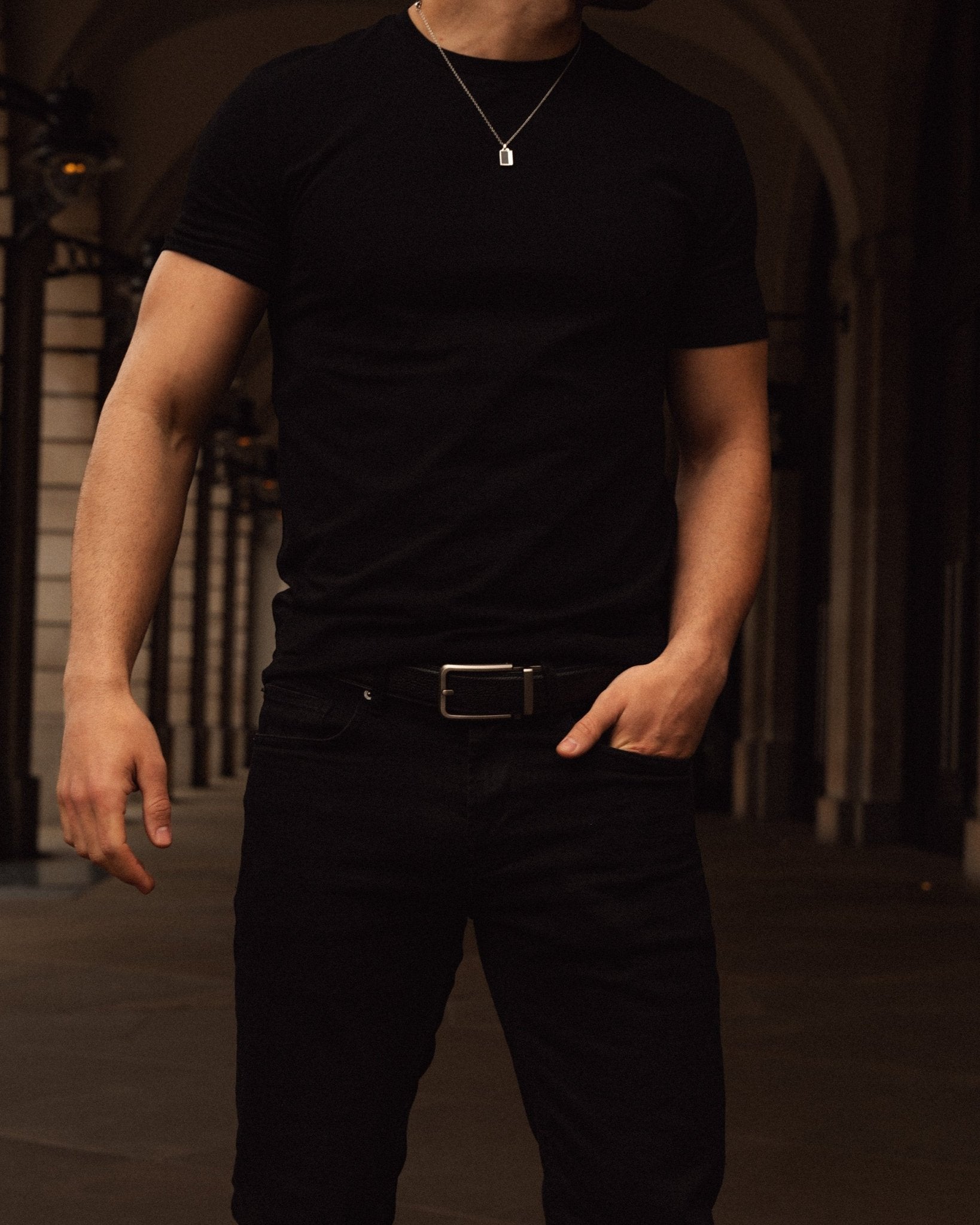 FORGE & FOUNDRY × TEN EMBERS - THE BLACK LEATHER RATCHET BELT - Forge & FoundryLeatherForge & Foundry