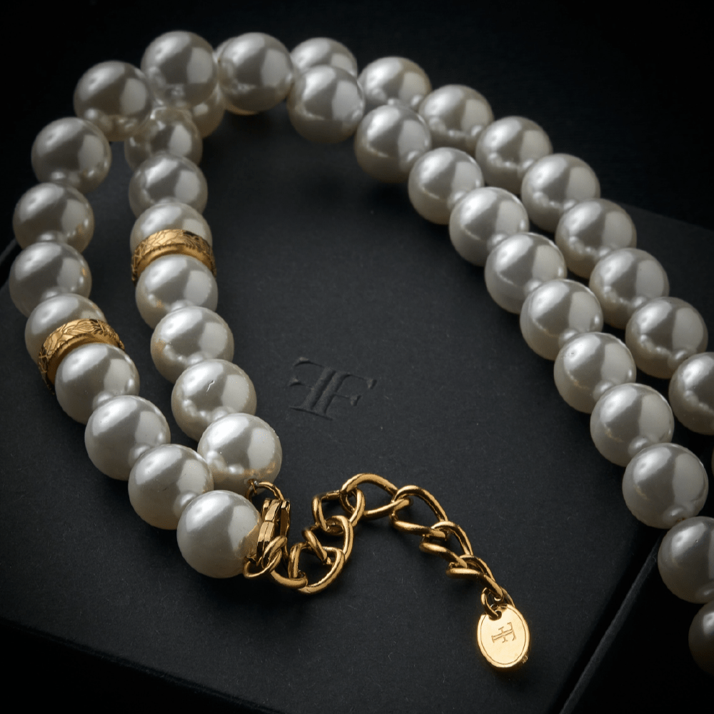 FORTIER [10MM PEARL NECKLACE - GOLD] - Forge & FoundryPearlForge & Foundry