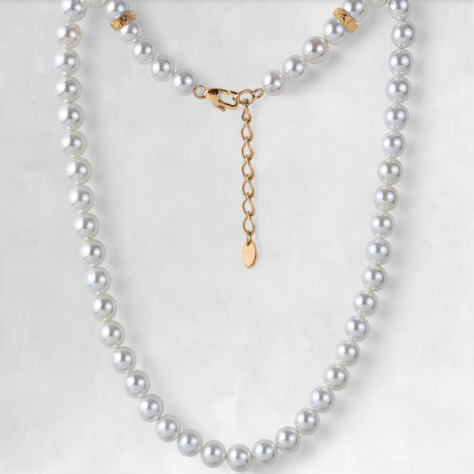 FORTIER [10MM PEARL NECKLACE - GOLD] - Forge & FoundryPearlForge & Foundry