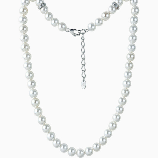 FORTIER [10MM PEARL NECKLACE - SILVER] - Forge & FoundryPearlForge & Foundry