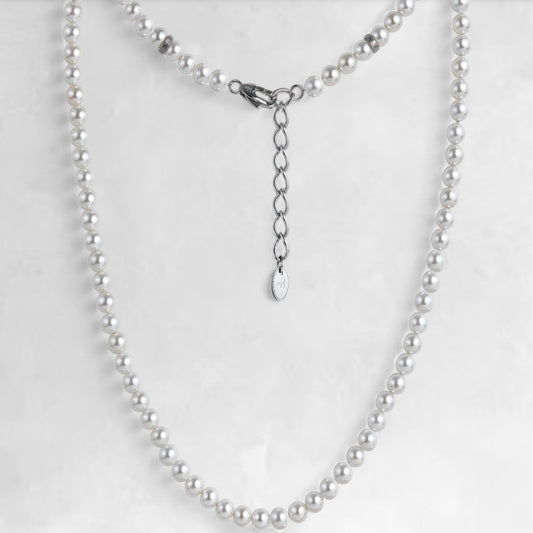 FORTIER [6MM PEARL NECKLACE - SILVER] - Forge & FoundryPearlForge & Foundry