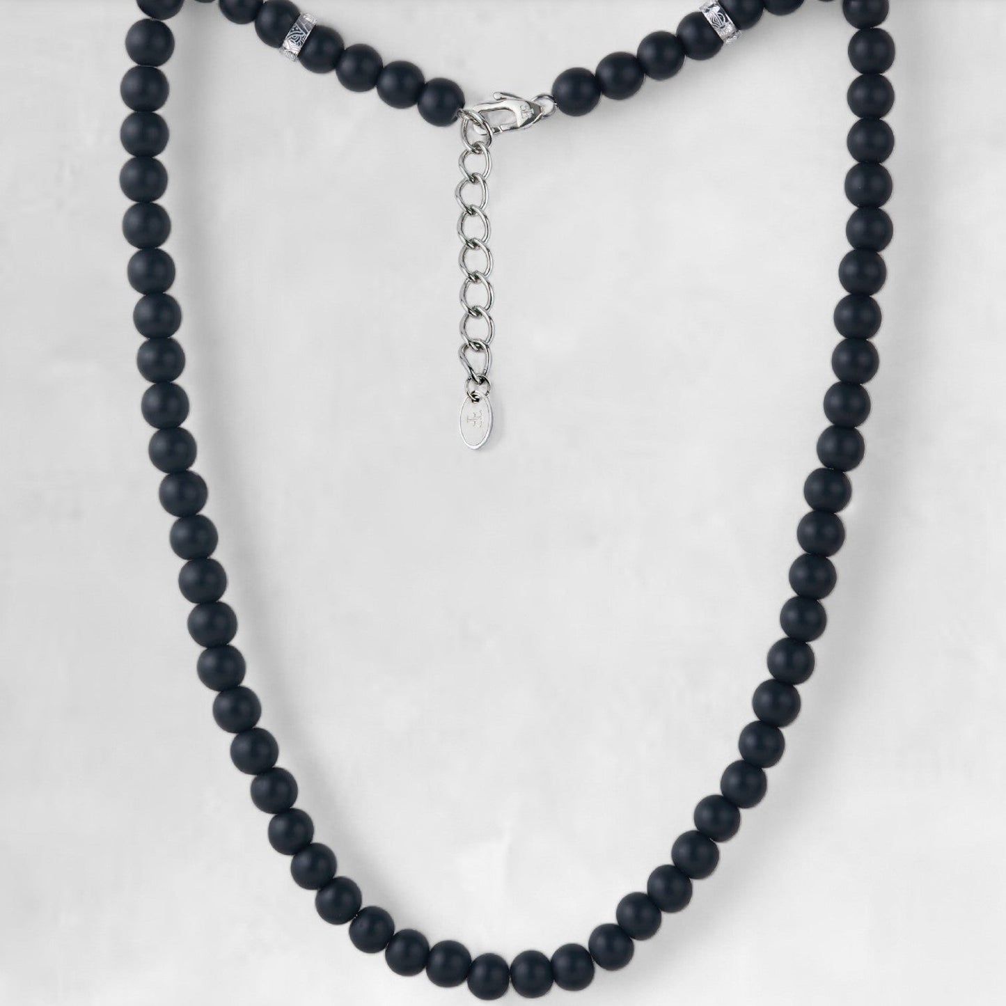 FORTIER [8MM ONYX - SILVER] - Forge & FoundryBeadForge & Foundry