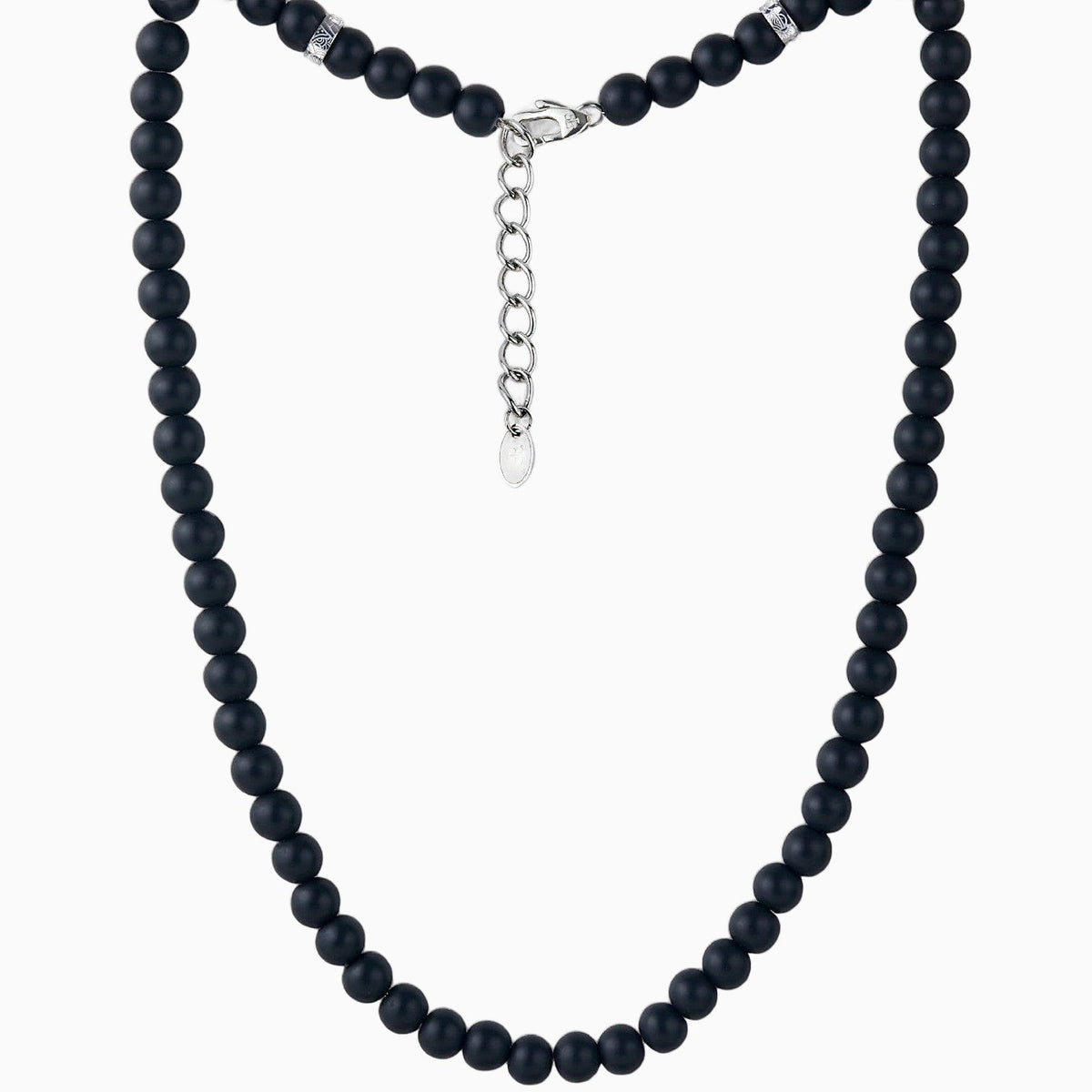 FORTIER [8MM ONYX - SILVER] - Forge & FoundryBeadForge & Foundry