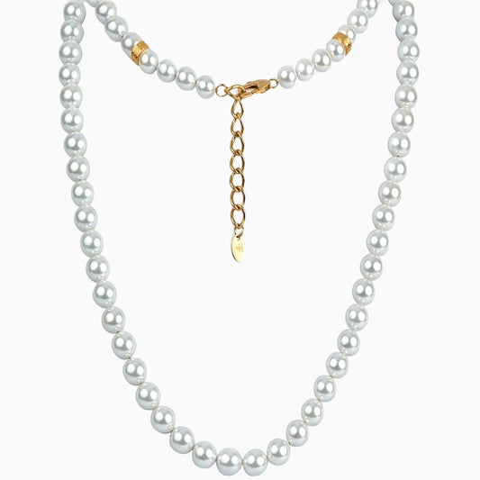FORTIER [8MM PEARL NECKLACE - GOLD] - Forge & FoundryPearlForge & Foundry