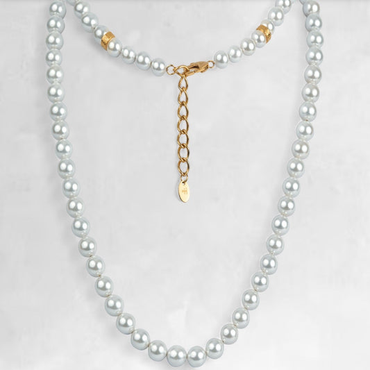 FORTIER [8MM PEARL NECKLACE - GOLD] - Forge & FoundryPearlForge & Foundry