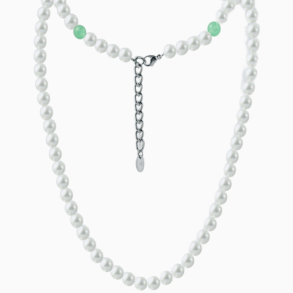 FORTIER [8MM PEARL NECKLACE - GREEN AVENTURINE] - Forge & FoundryPearlForge & Foundry