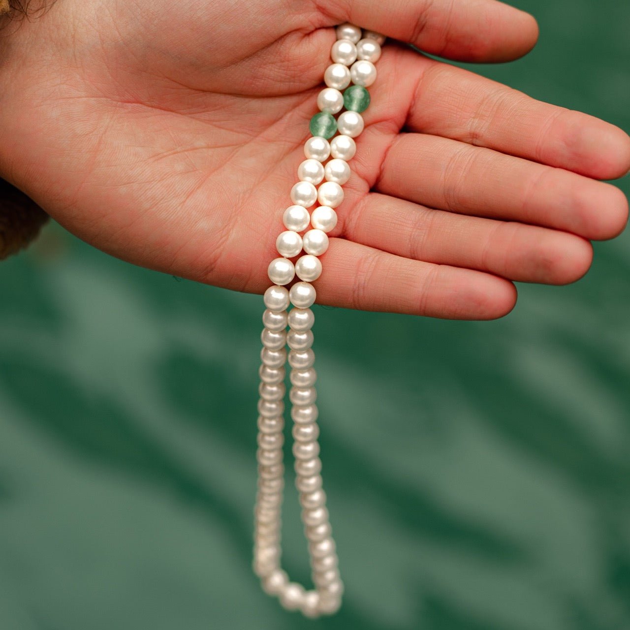 FORTIER [8MM PEARL NECKLACE - GREEN AVENTURINE] - Forge & FoundryPearlForge & Foundry