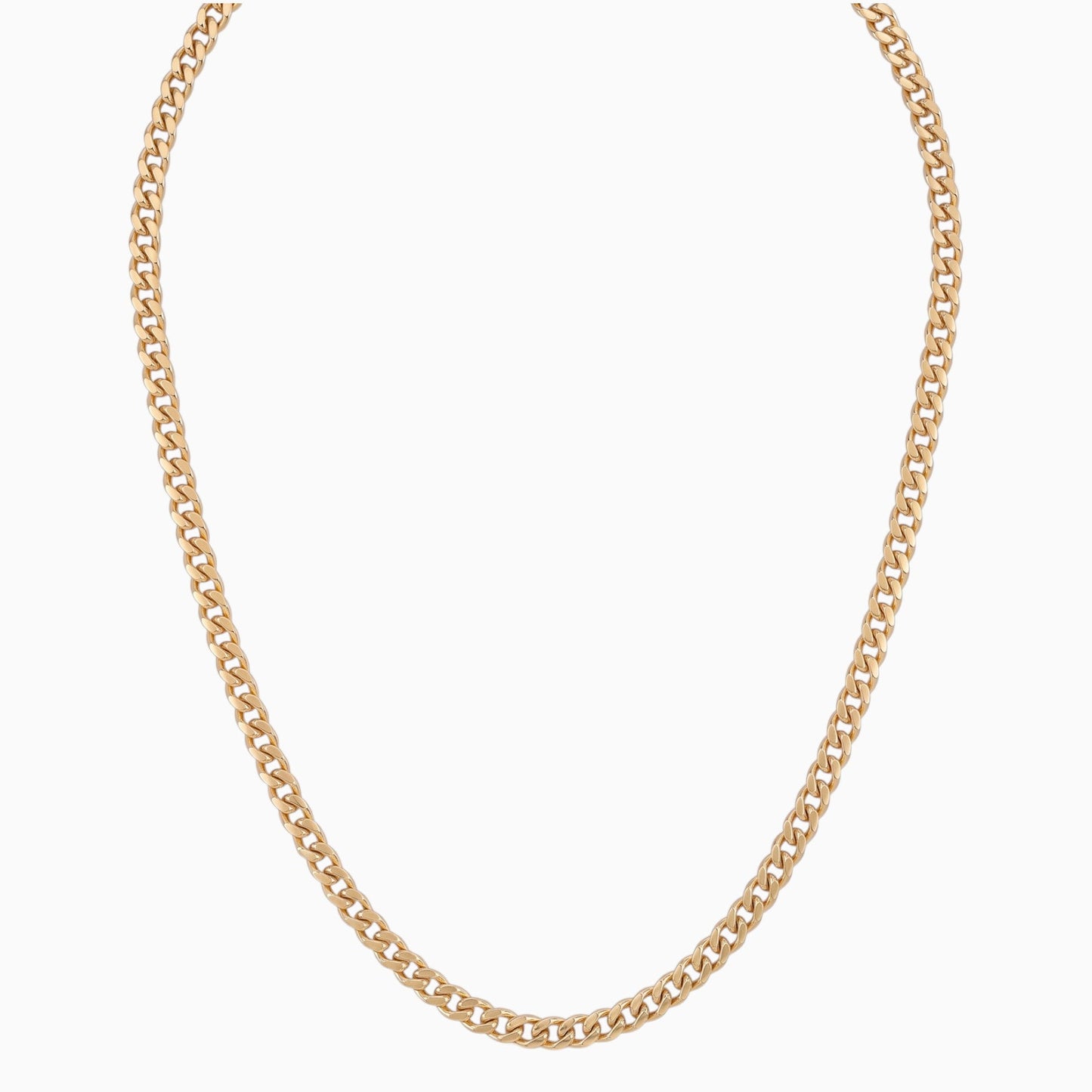 Men's minimalist Cuban link chain necklace - Hatton by Forge & Foundry, view 6