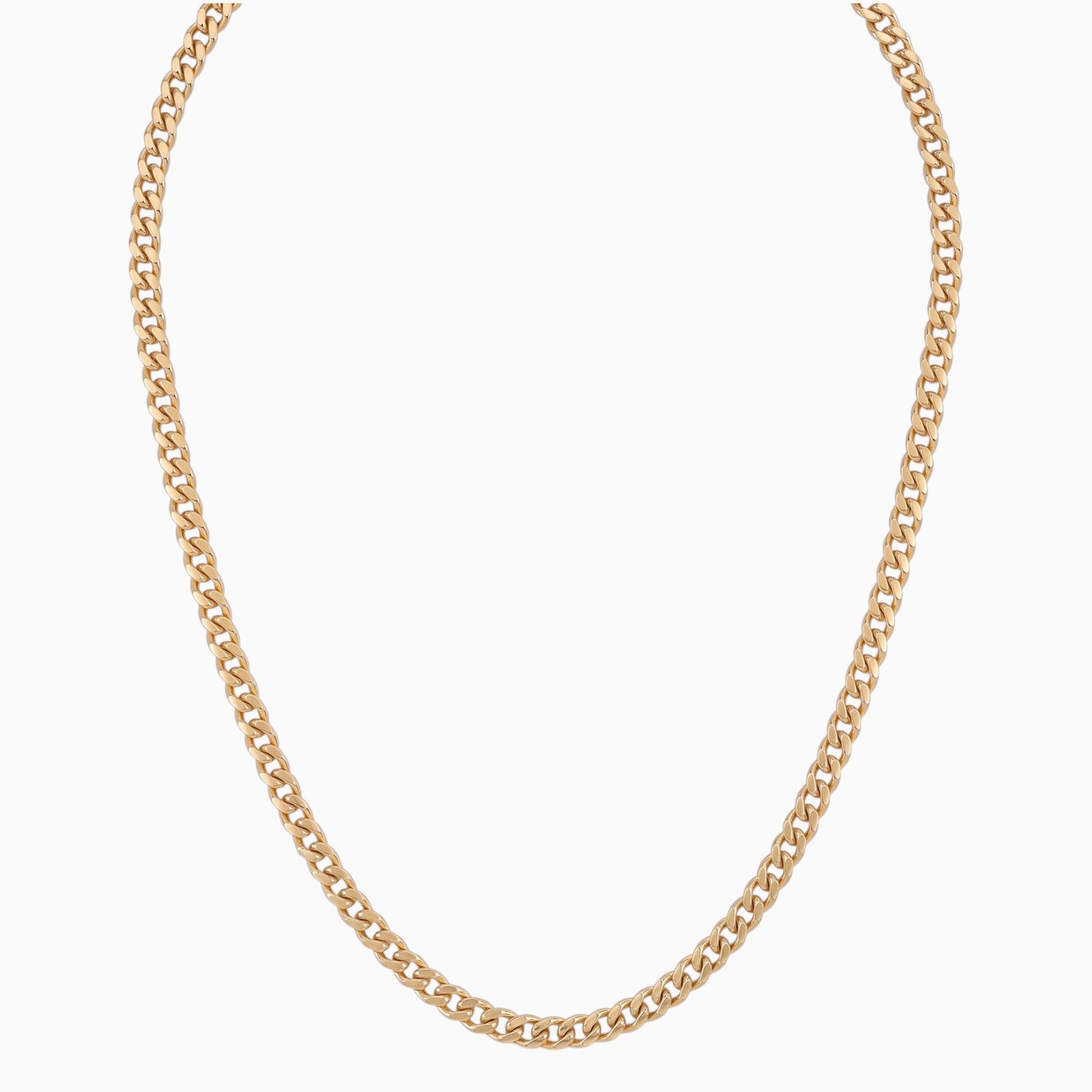 Men's minimalist Cuban link chain necklace - Hatton by Forge & Foundry, view 6
