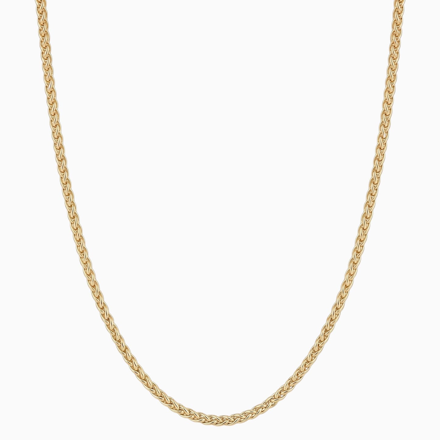 Men's minimalist gold helix chain necklace - Hatton by Forge & Foundry